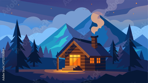 As the crisp mountain air fills your lungs the rustic cabin beckons with its warm glow of candlelight and crackling firewood.