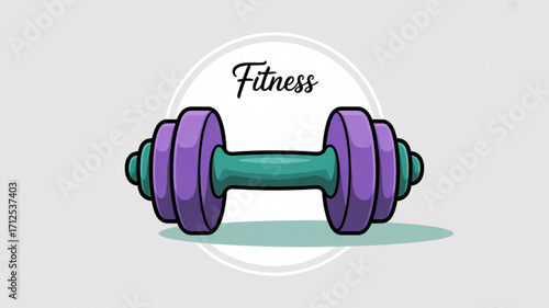 Dumbbell workout fitness exercise strength training equipment weightlifting gym training and healthy lifestyle concept