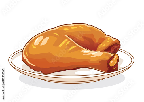 Tender chicken drumsticks served on a classic plate, glistening with a savory glaze ideal for a satisfying meal.