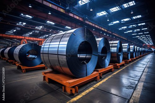 Warehouse storage of cold rolled steel coils for industrial applications