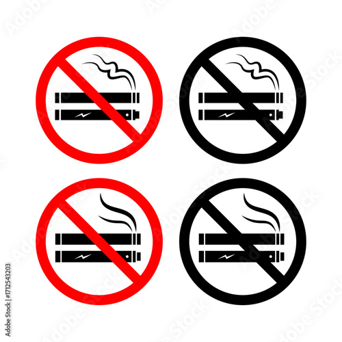 no smoking no vaping icon for not to smoke and vape on certain area