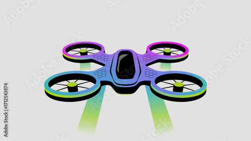 Drone technology aerial photography unmanned vehicle quadcopter future innovation modern design concept image