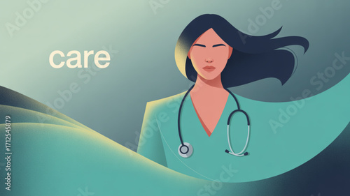 Medical professional doctor nurse healthcare worker providing care and support in hospital or clinic setting
