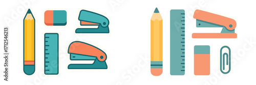 Office supplies arranged neatly on a workspace for efficient organization and productivity enhancement