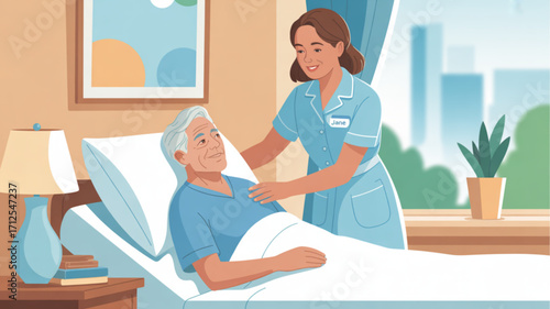 Home healthcare services for seniors with caregiver support and medical assistance at home for elderly patients