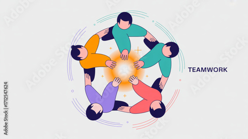 Teamwork collaboration unity partnership success business together cooperation community support organization goal achievement