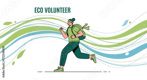 Eco-Conscious Person Engaged in Environmental Volunteering and Sustainable Practices