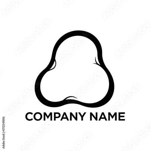 Stylized Nose Outline Logo Design for Medical or Cosmetic Company.