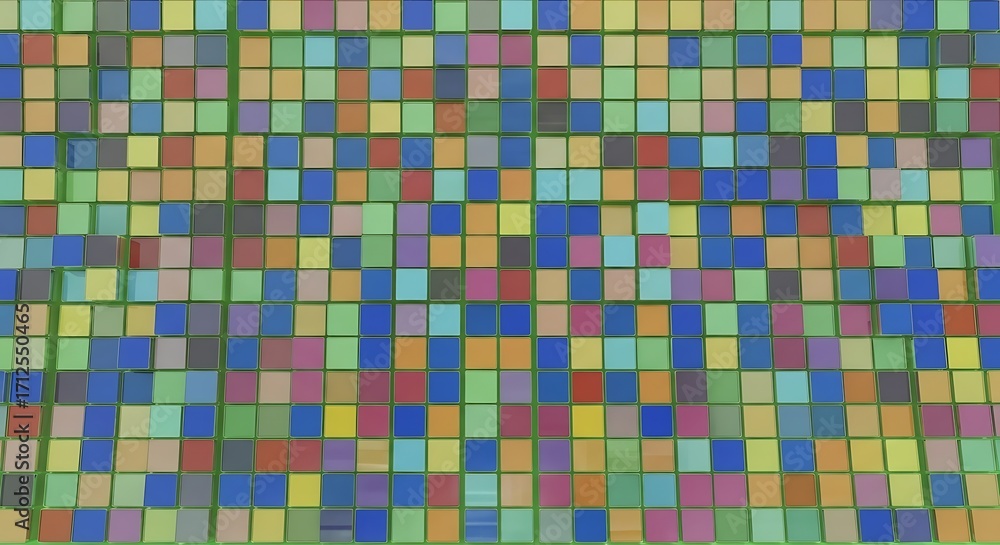 Fototapeta premium Colorful Abstract Square Pattern Mosaic.