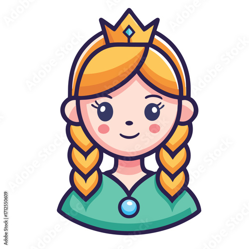 design logo vector icon cartoon mascot character princess