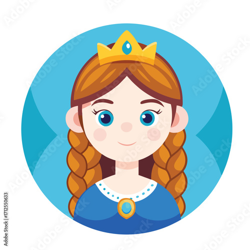 design logo vector icon cartoon mascot character princess