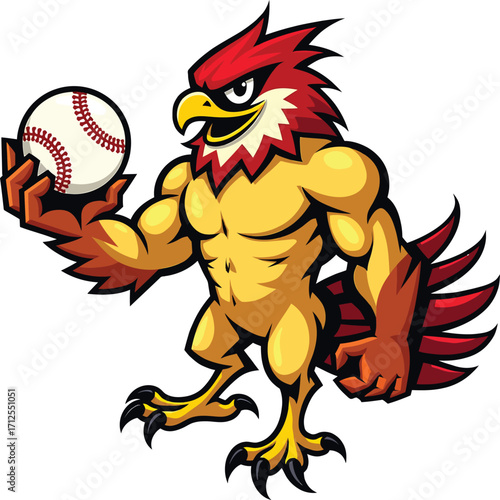 Fierce roaring lion with long sword, strong wild jungle warrior cat