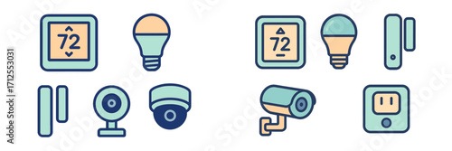 Smart home devices for temperature control and security monitoring in modern living spaces