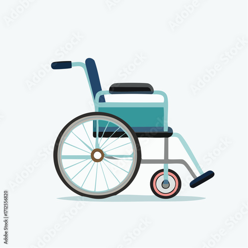 Accessible Wheelchair Design A Minimalist Vector Illustration
