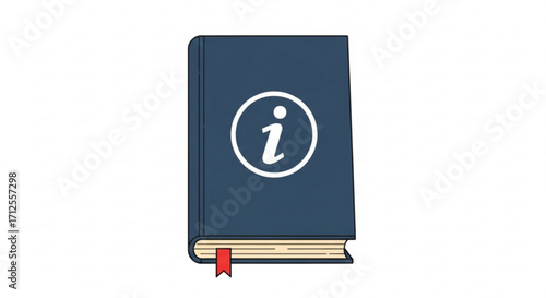 Information book vector icon illustration design graphic element for your design flat style design with outline