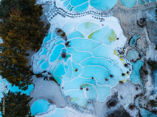 Aerial view of Baishuitai in Shangri-La, Yunnan	
