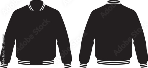 jacket silhouette on white background