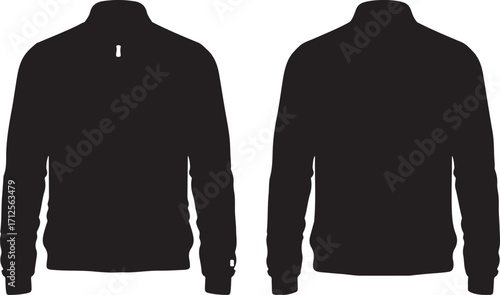 jacket silhouette on white background