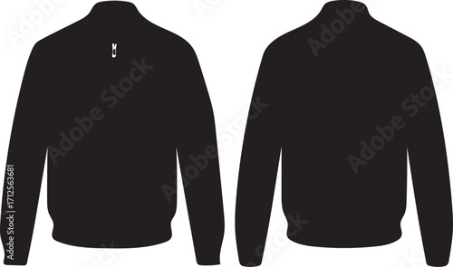 jacket silhouette on white background