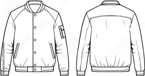 jacket silhouette on white background