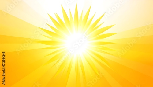Radiant yellow sunburst