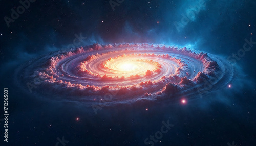 Early galaxies emerge within the gravitational potential wells of dark matter halos, where primordial gas accretes, cools, and condenses to form the first stellar populations.