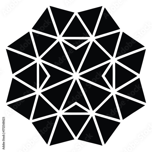 irregular mosaic tiles vector icon