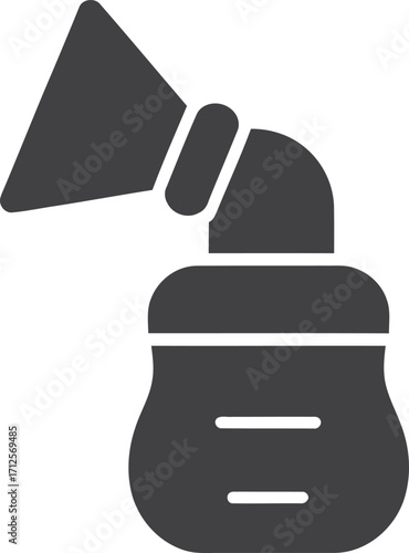 Simple icon of a breast pump and bottle