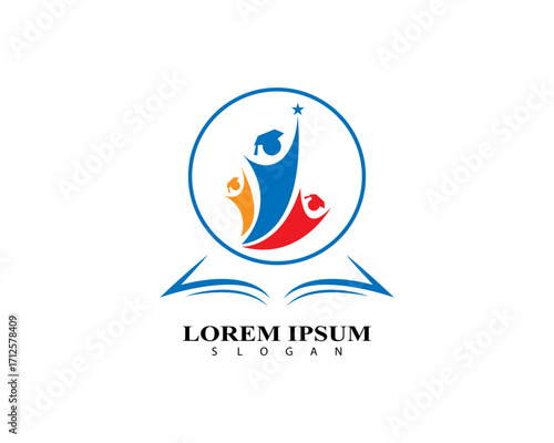 Education logo design vector template