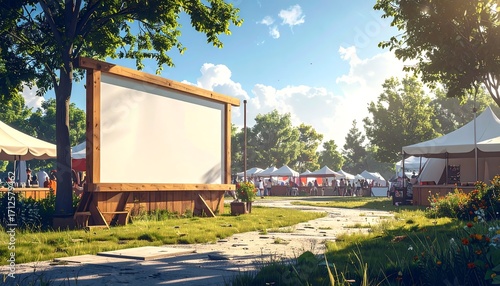 Outdoor display at a summer festival