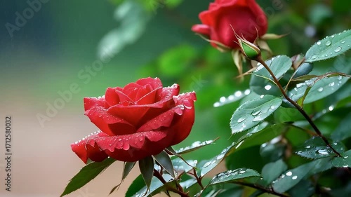Roses blooming in a beautiful garden