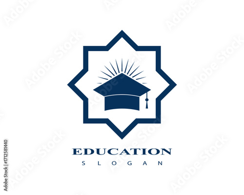Education logo icon design, Graduation cap logo or icon