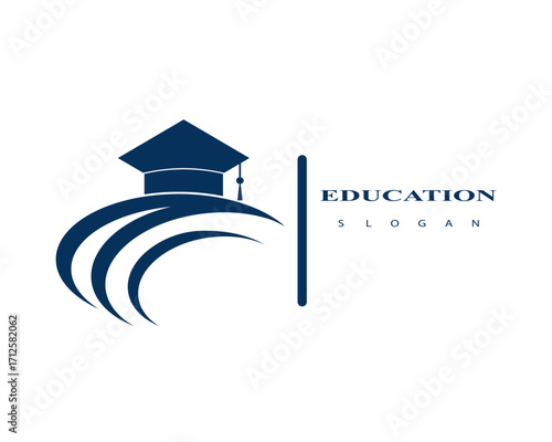 Education logo icon design, Graduation cap logo or icon