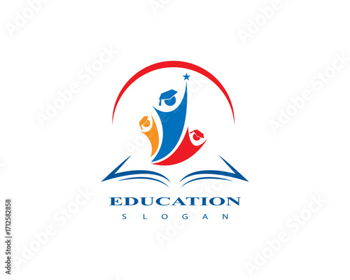 Education logo design vector template