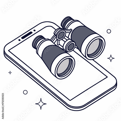binoculars icon vector illustration