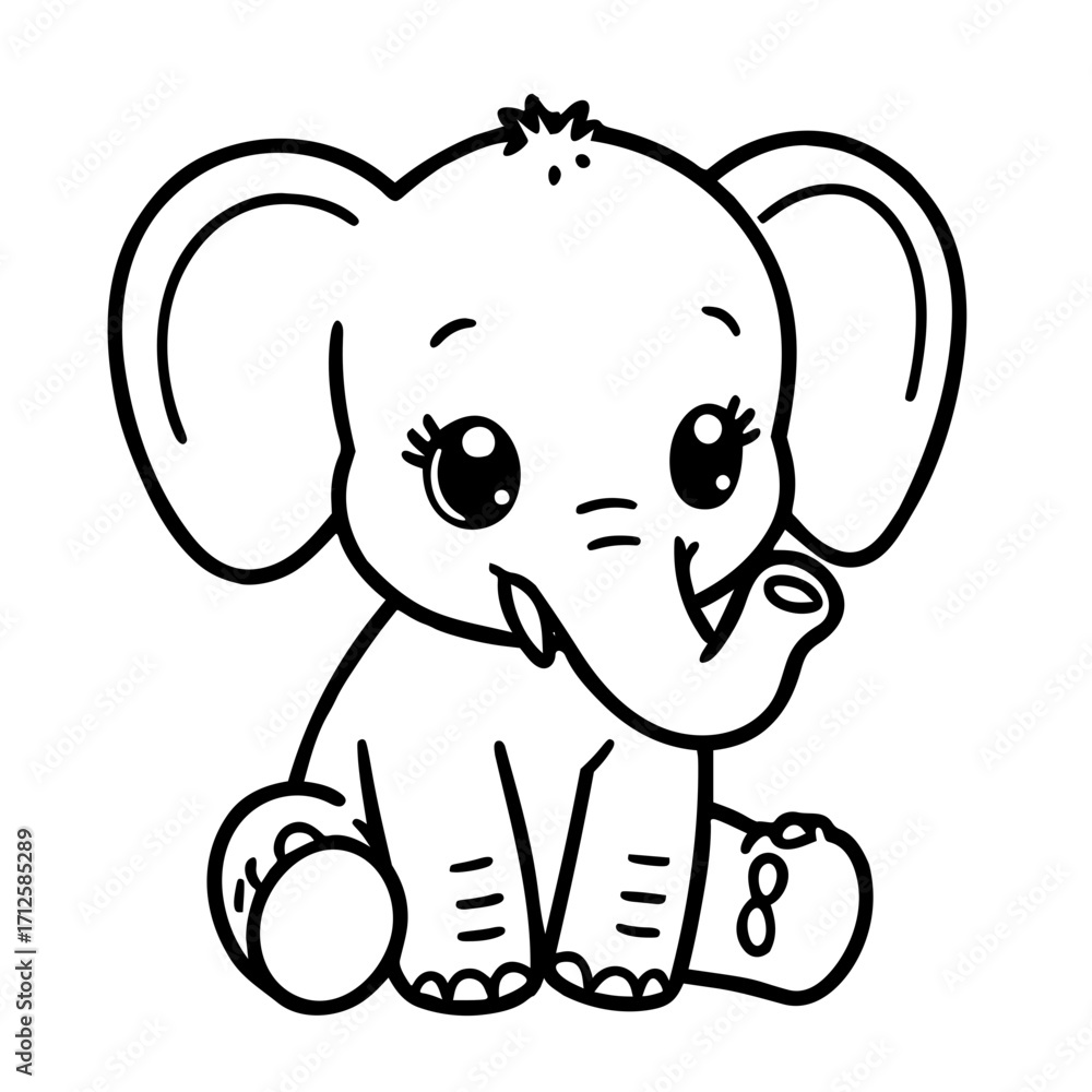 Fototapeta premium elephant cartoon illustration