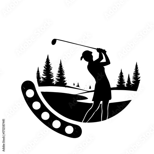 ski resort vector illustration