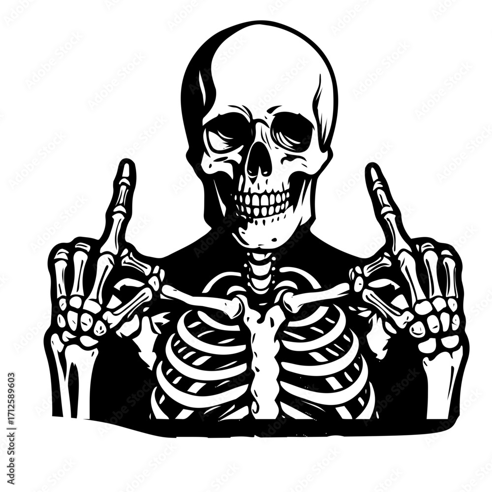 Naklejka premium human skull