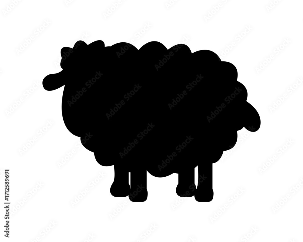 Obraz premium Cute Sheep Cartoon. Vector illustration