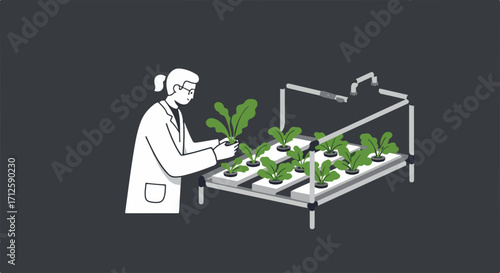 Hydroponics, growing plants in water without soil in controlled environment. Hydroponics allows scientist to study plant growth and development in sterile setup.