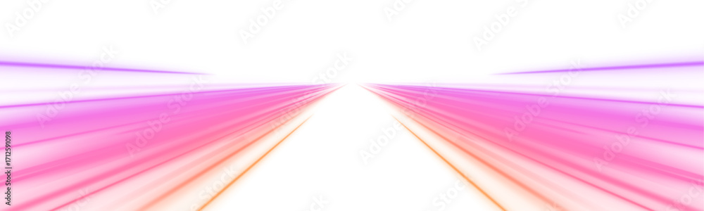 A splash of colorful light beams explodes across a dark abstract background. The vector glow simulates fast movement in a high-energy environment. Great for techno visuals.