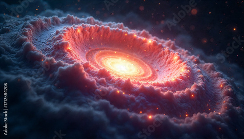 At Cosmic Dawn: A Primordial Rotating Disk Hosting at Least Fifteen Dense Star-Forming Clumps