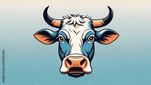 Cow Head Vector Image