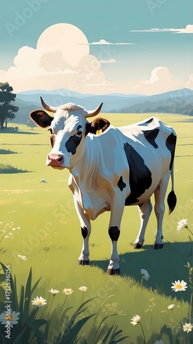 Cow of the grassland