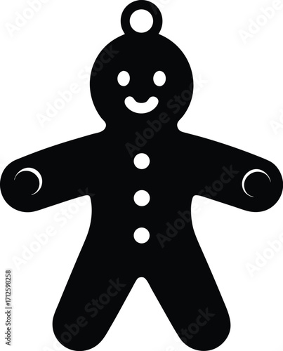 christmas gingerbread man with white background