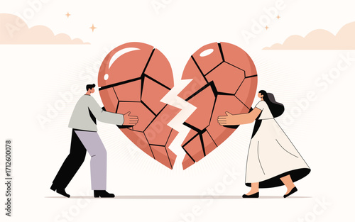 Couple repairing their broken heart
