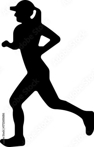 Running people of all ages are jogging icon.Editable Stroke. Pixel Perfect. For Mobile and Web.Run, Senior, kids running.