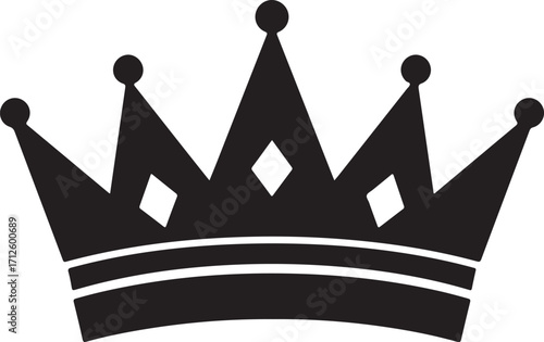 crown silhouette on white background