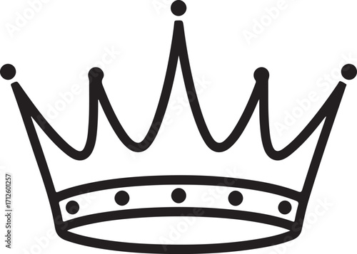 crown silhouette on white background