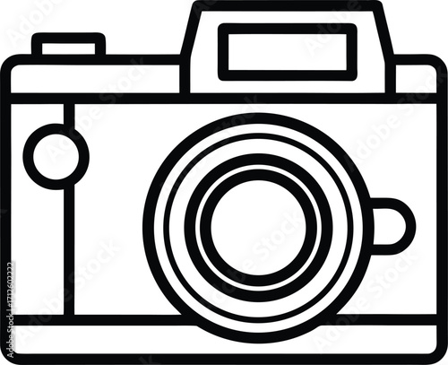 Vintage photo camera icon with flash and lens vector illustration